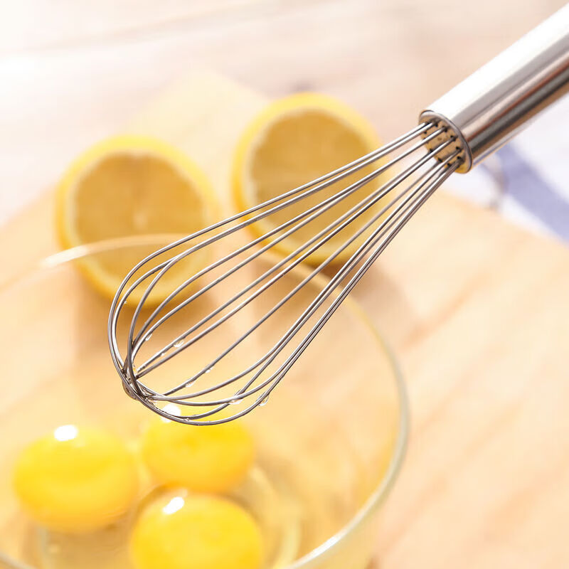 NAOISKEY stainless steel manual egg beater household mini baking mixing artifact small egg beater 8 inches