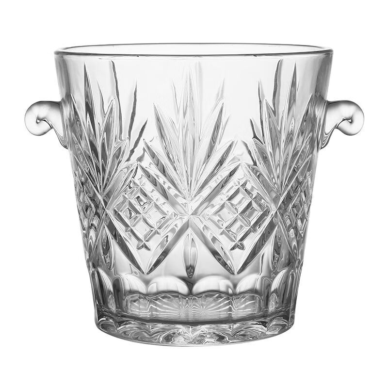 Pupan thickened glass ice bucket red wine beer ice bucket KTV bar large and small ice bucket champagne bucket ice No. 1 diamond glass ice bucket