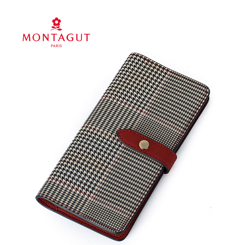 Montagut Wallet Women's Long Multifunctional Versatile Women's Personalized Clutch Two-fold Women's Premium Card Holder Gray R2512541531