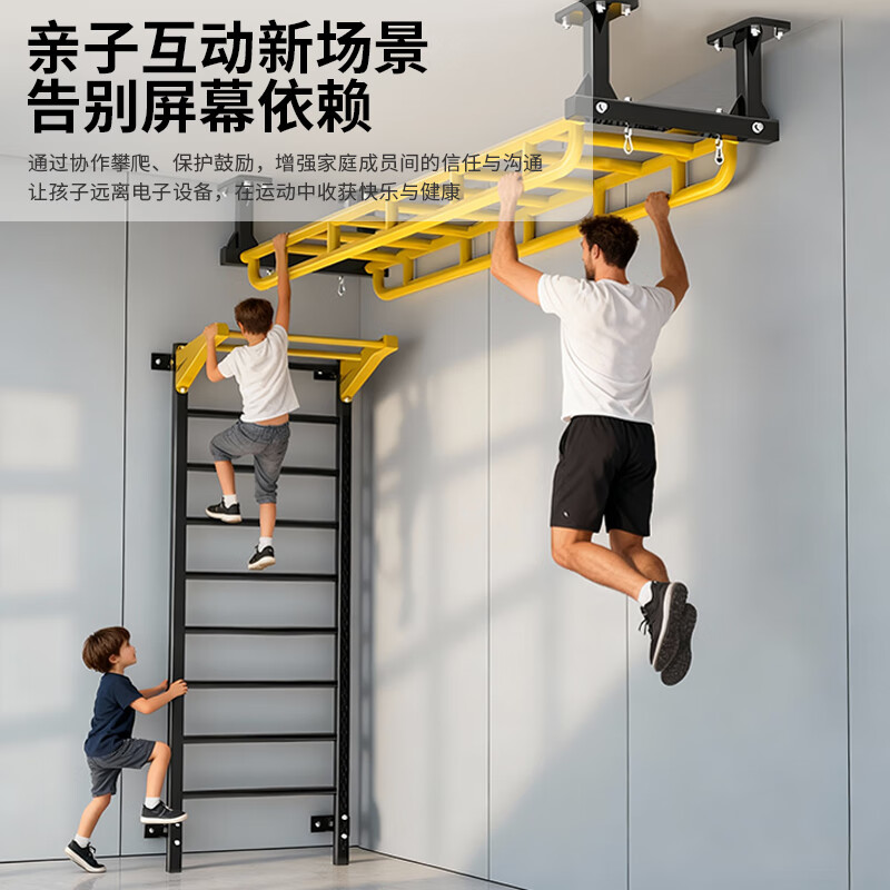 Feilongniao (FEILONGNIAO) indoor wall-covered beam ladder climbing frame horizontal bar pull-up family children's hanging equipment integrated combination frame vertical ladder