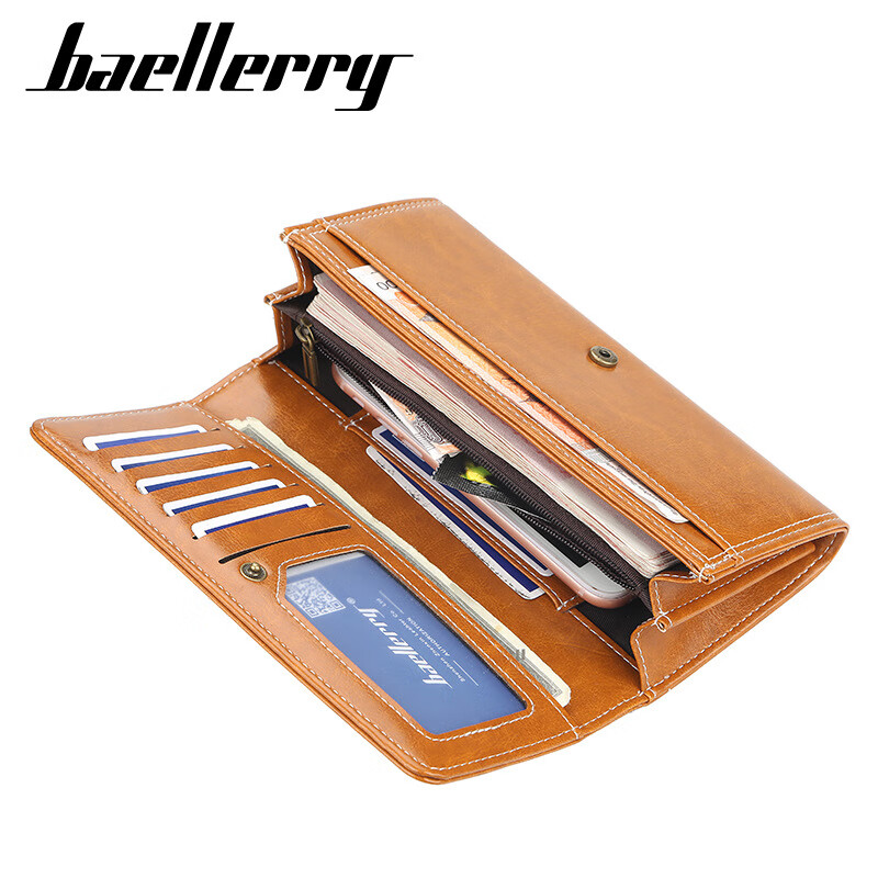 Baellerry wallet new style women's long Korean style multi-card zipper mobile phone bag fashionable versatile clutch red