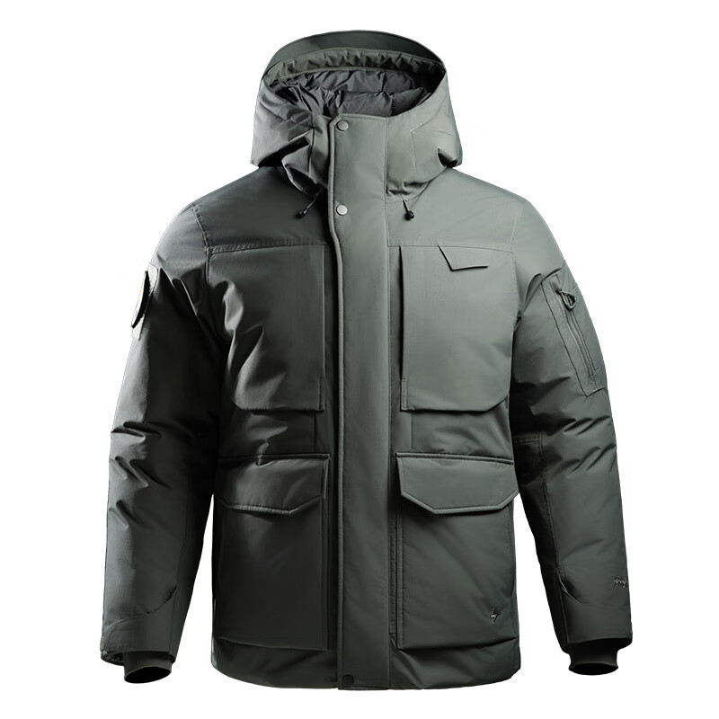 Dragon Tooth Fourth Generation Dragon Tooth Guardian Heavy Duty Tactical Coldproof Down Jacket Winter Thickened Warm Goose Down Jacket Extreme Night Black M 175/96A 161-175 catties