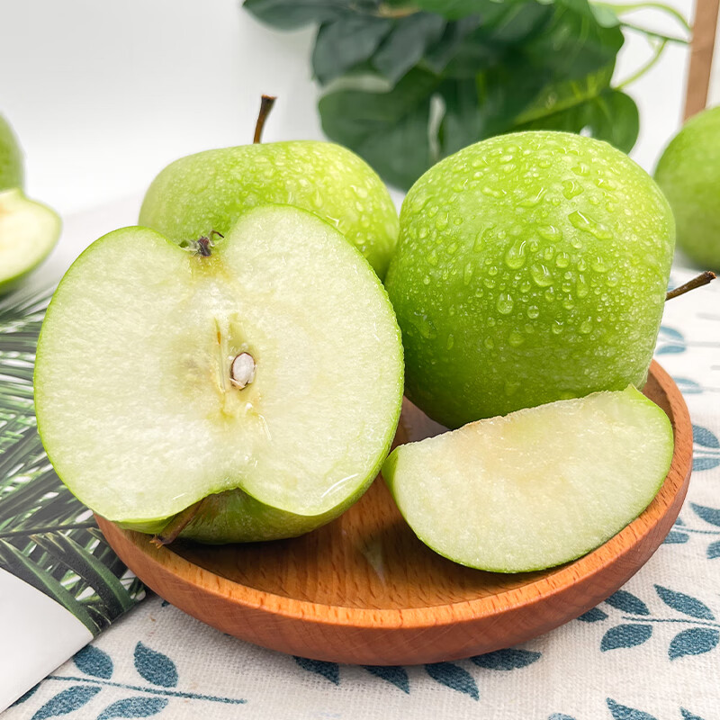 Jingxiansheng French imported green apples, 8 pieces, single fruit weight 130g+, fresh fruit, shipped directly from the source, free shipping