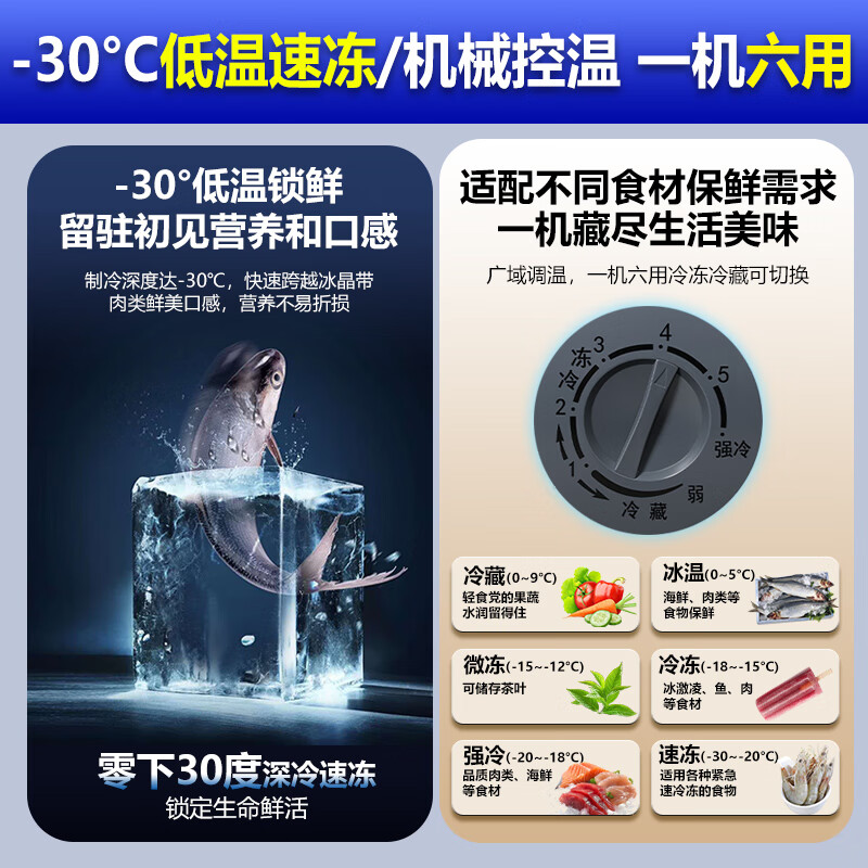 Xingx (XINGX) 300 liter single temperature household freezer commercial large capacity no need for frequent defrosting refrigeration/frozen preservation energy-saving power-saving horizontal refrigerator BD/BC-300E/RL national subsidy