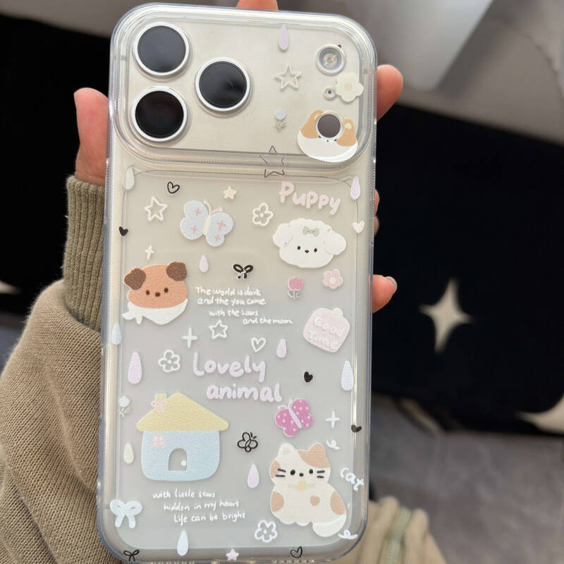 Ye Yu Yudrop puppy is suitable for iPhone17pro mobile phone case. Apple 17pro mobile phone protective case. Cute, fresh and high-looking cartoon puppy. Fun, fall-resistant, wear-resistant and anti-dirty. Raindrop puppy for Apple 17pro.
