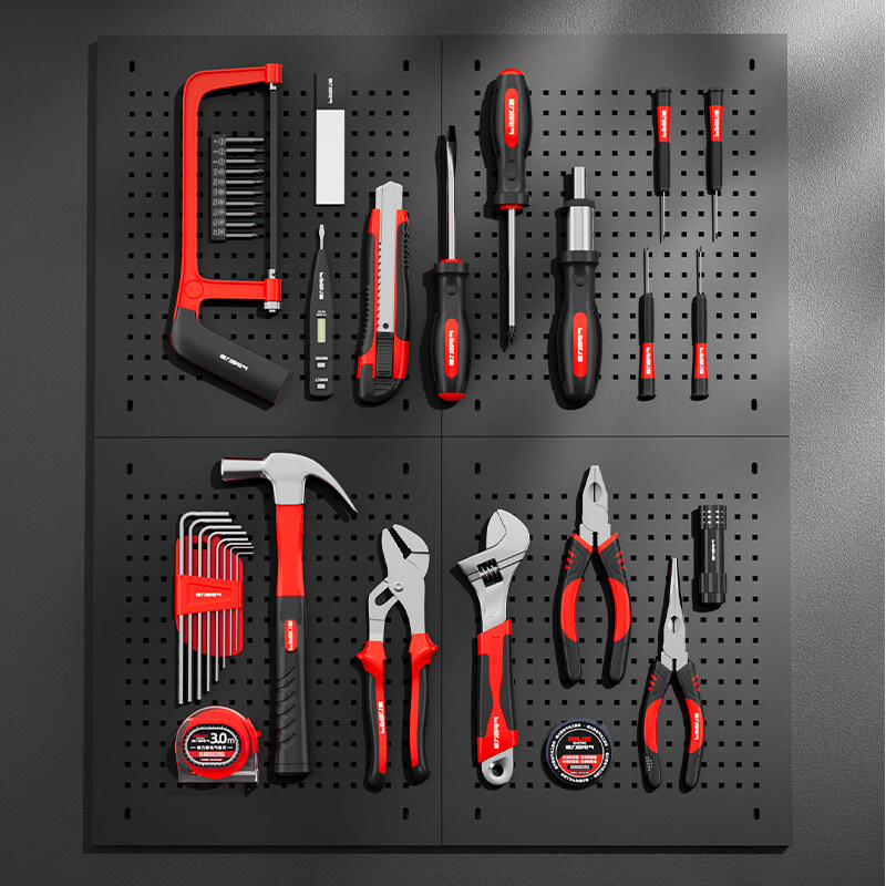 Delixi electrical household tool set home repair water and electricity tool box electrician woodworking combination complete set of tools 3
