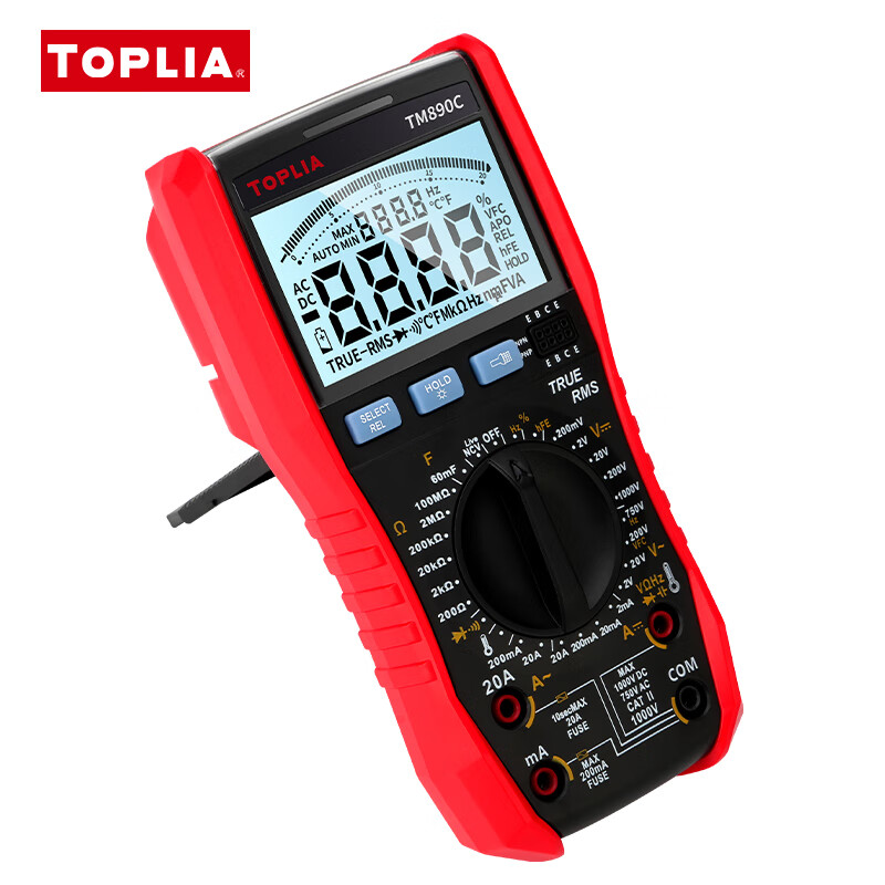 Toplia (TOPLIA) Excellent digital multimeter multimeter electrician meter household multi-function ammeter NCV test TM890C
