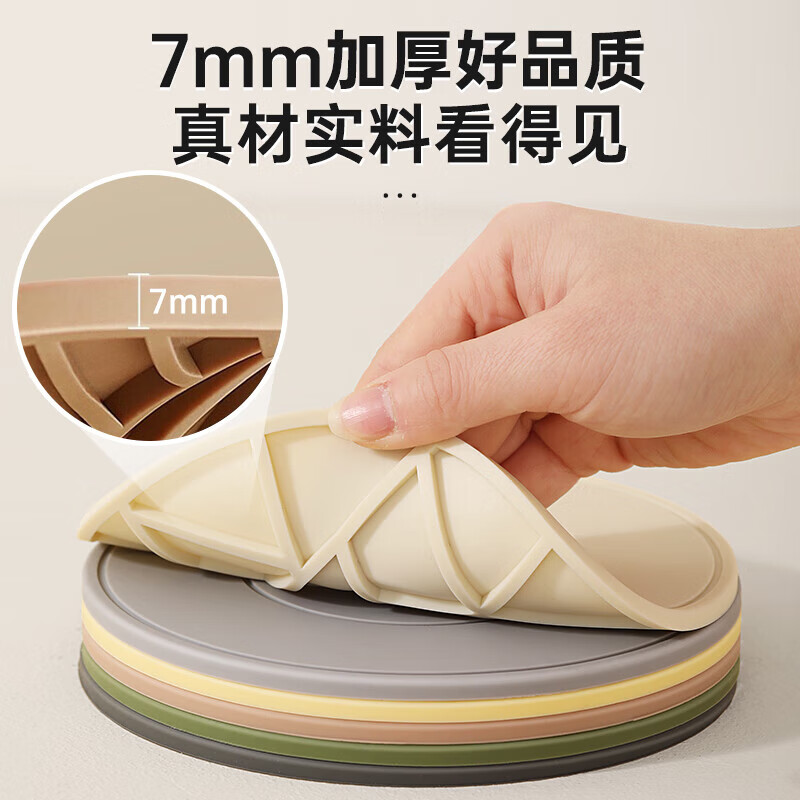 Silicone insulation mats, table mats, coasters, anti-scalding mats, high temperature resistant placemats, pot mats, bowl mats, household plate mats, casserole mats, 6 16cm insulation mats (mixed colors)
