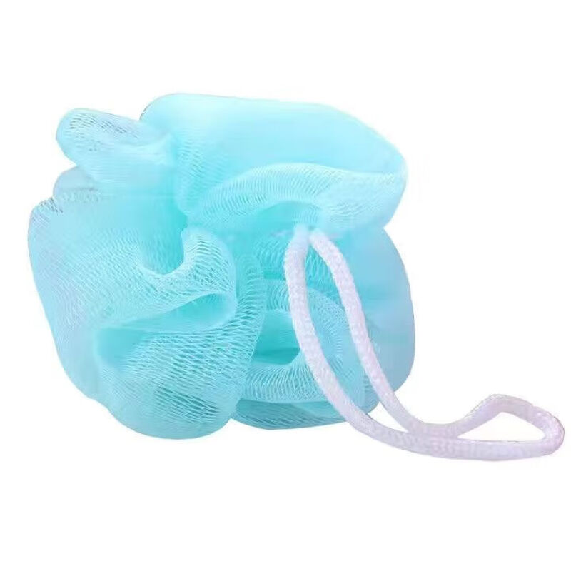 FANCYCHIC's new three-piece bath towel set, strong decontamination, double-sided bath gloves for men and women with back strips, wavy navy blue, single pack, bath flowers.