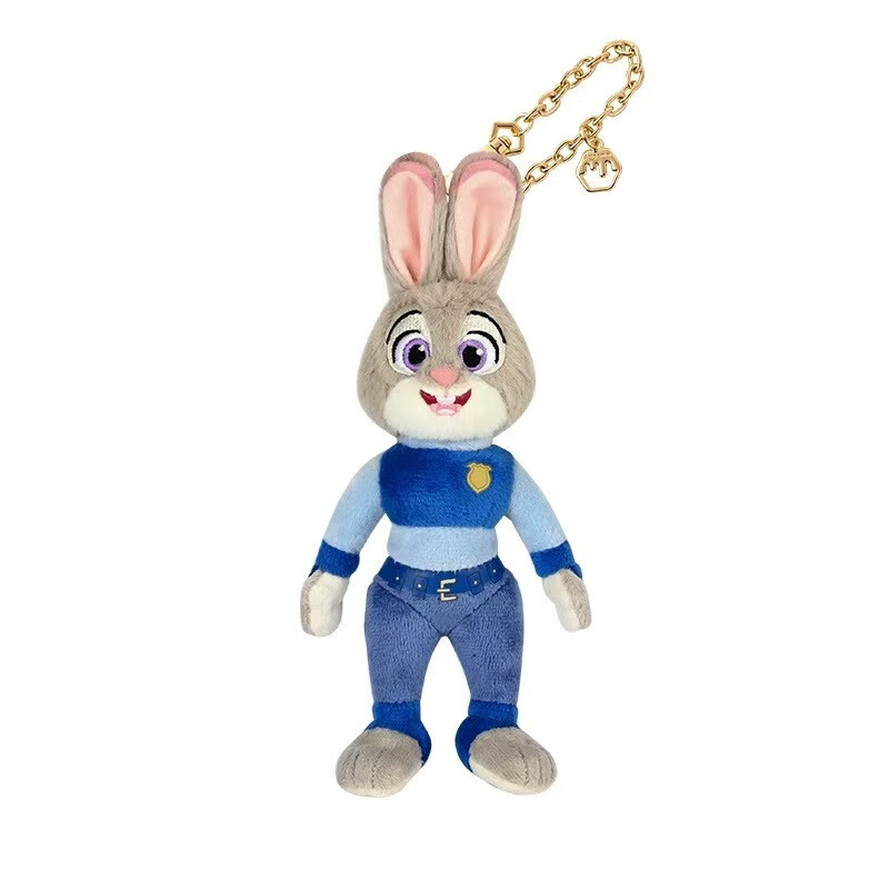 Disney Genuinely Authorized Zootopia Spring Series Judy Nick Leopard Police Officer Lightning Plush Pendant 13cm Disney Zootopia Lightning Flower Pendant Genuinely Authorized + Anti-Counterfeiting Label