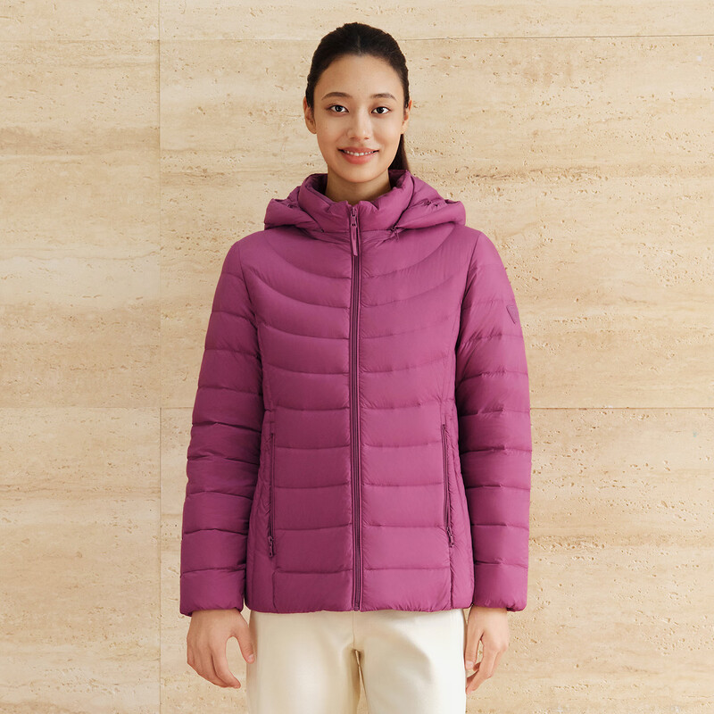 Tambor Lightweight Down Jacket Women's Short Loose Removable Hat Autumn Warm Women's Jacket TD236256 Rich Purple 175
