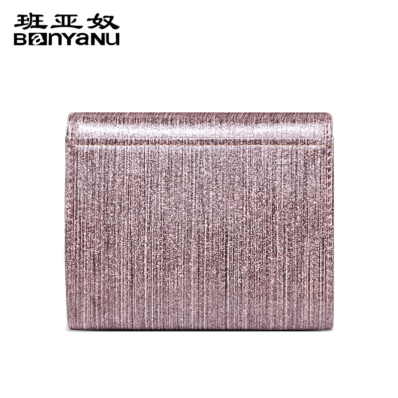 Banyanu 2025 new style D buckle genuine leather women's wallet women's short cowhide three-fold hand wallet coin purse bright pink - anti-theft brush