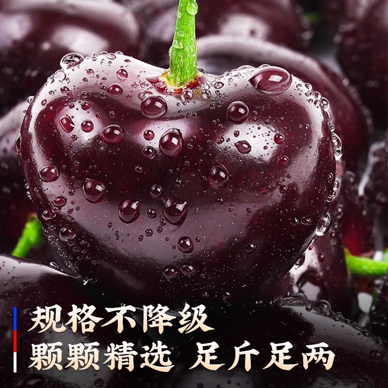 Guo Yuelin Chilean Cherries JD/SF - next-day delivery to many places Imported fresh fruit gift box for pregnant women 3 pounds (net weight) Exquisite gift box 4JJJJ Big Mac Fruit Single fruit 32-34mm