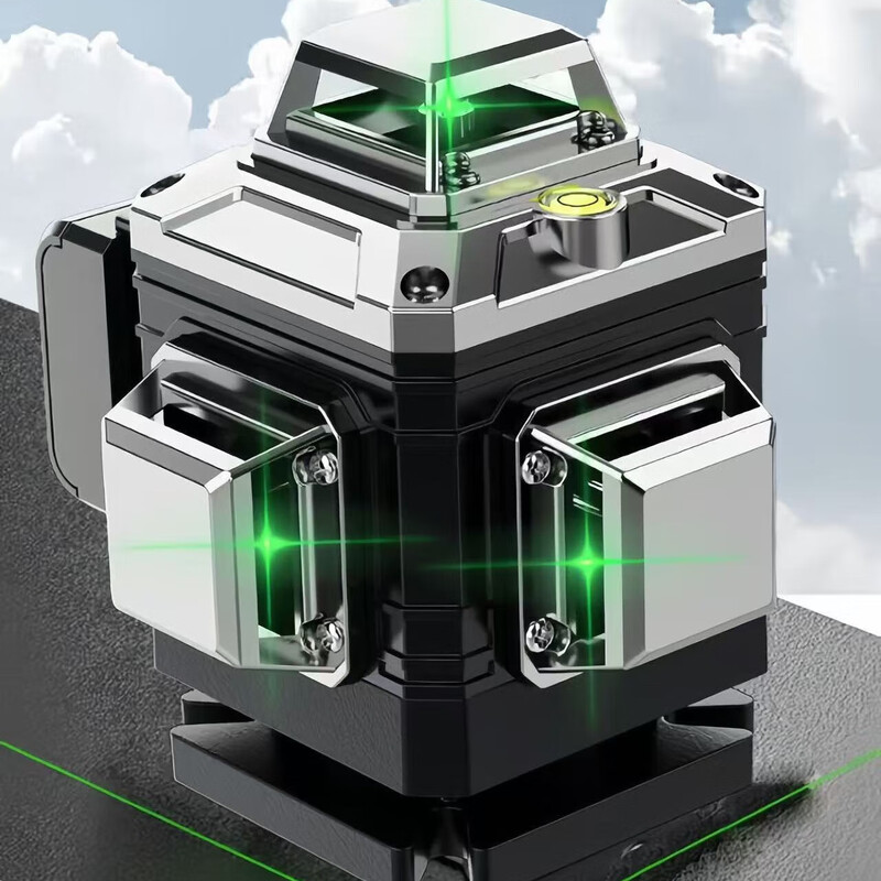 Chuangxinzhiguang infrared level meter high-precision strong light laser water level meter 12 lines automatic leveling for outdoor use white first-line brand green light 8 lines Yidian without accessories