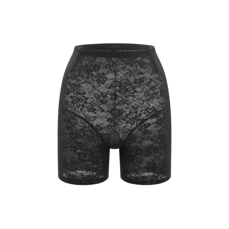 Maniform high-waist three-point tummy-tightening pants, tummy-tightening, butt-lifting pants, underwear, body-shaping pants, leggings, safety pants 020 black L (78)