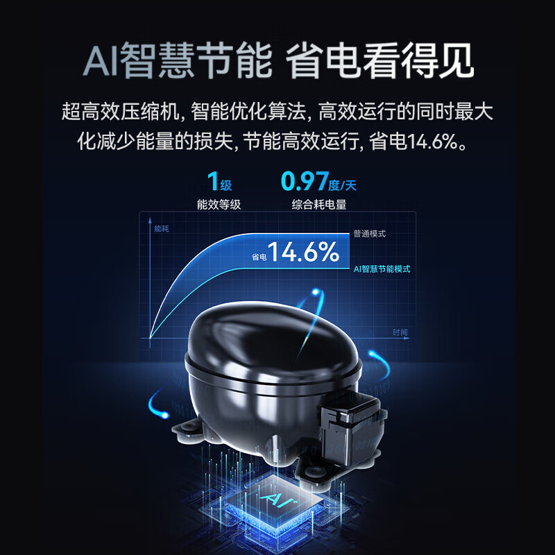 MeiLing AI Dual System Refrigerator 503L Cross Four Door Ultra-Thin Zero Embedded Refrigerator Bottom Cooling Active Sterilization and Odor Removal Subsidy 503L Active Sterilization Flat Embedded AI Intelligent Control Xingbo Gray