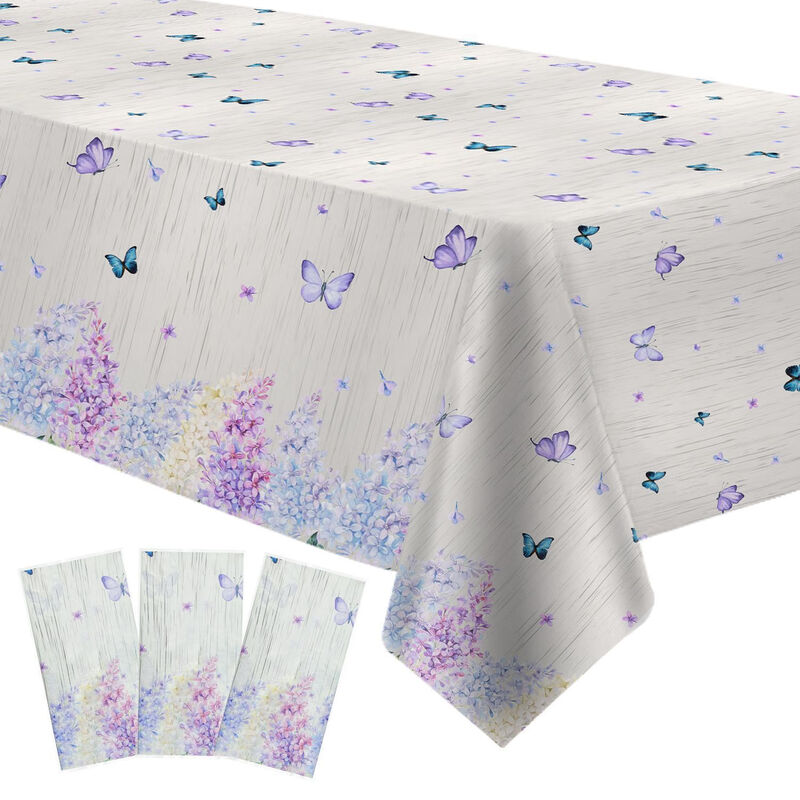 Fantasy disposable plastic tablecloth cartoon graduation season rectangular children's birthday party camping layout tablecloth thickened PE three random sheets (137cm*274cm)