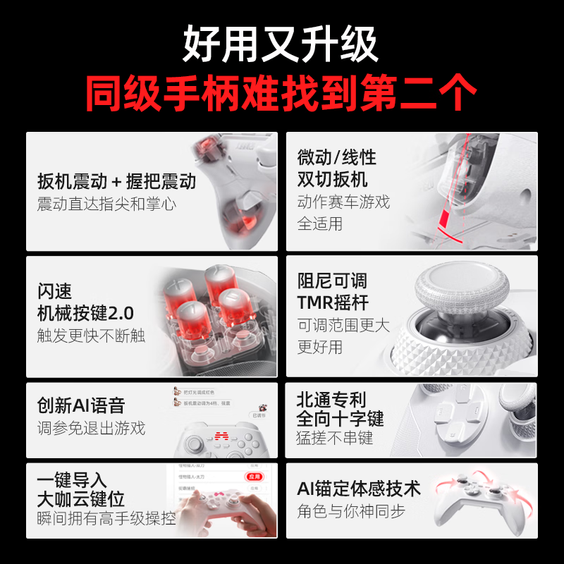 Beitong Kunpeng 20 wireless game controller intelligent control double-cut trigger vibration Bluetooth controller xbox computer PC mobile phone steam TV NSswitch2 somatosensory Genshin Impact Pokémon ZA