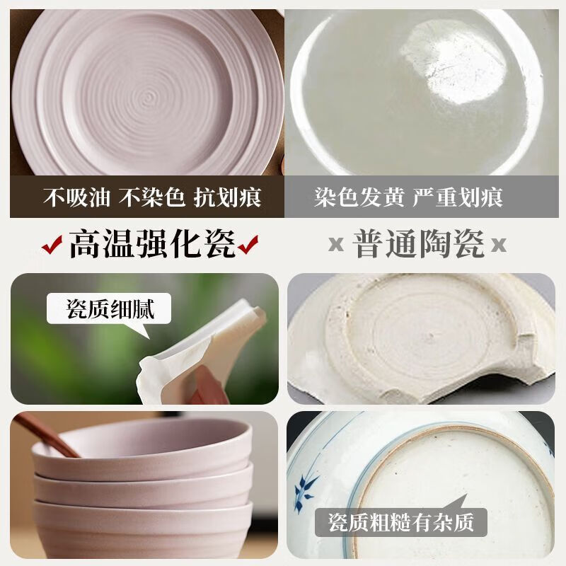 Spidejiwu 2025 new underglaze color tableware and dishes set for home moving to new home gift plates and dishes 28-piece set, mixed color | gift box