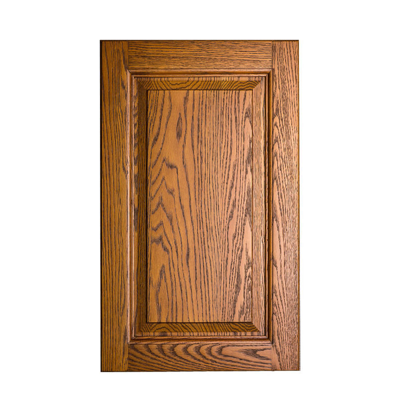 Red oak log solid wood wardrobe door panel customization new Chinese style European style flat door open lacquer cabinet door customization whole house intention money