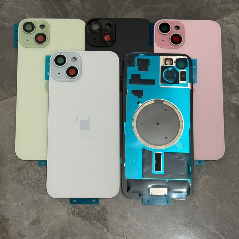 Suitable for Apple iPhone 15 all series 15plus glass back cover assembly 15Pro/15promax back cover repair 15pro glass back cover assembly (with label) original color (send tools + glue)