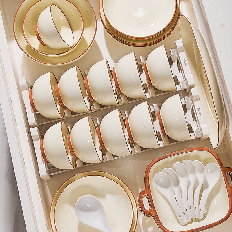 Haoya Jingdezhen underglaze color ceramic tableware ceramic bowl rice bowl noodle bowl household tea card 4.5 inch rice bowl 10 pack