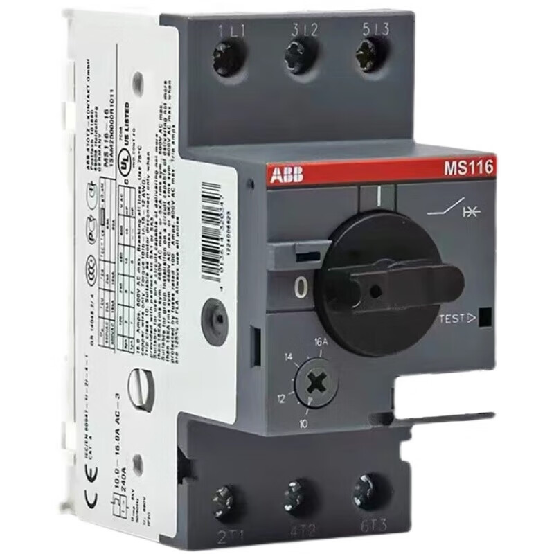 ABB motor protection circuit breaker series MS132 series motor protector motor starter 165 0.16 current range 0.1A-0.16A MS116 series