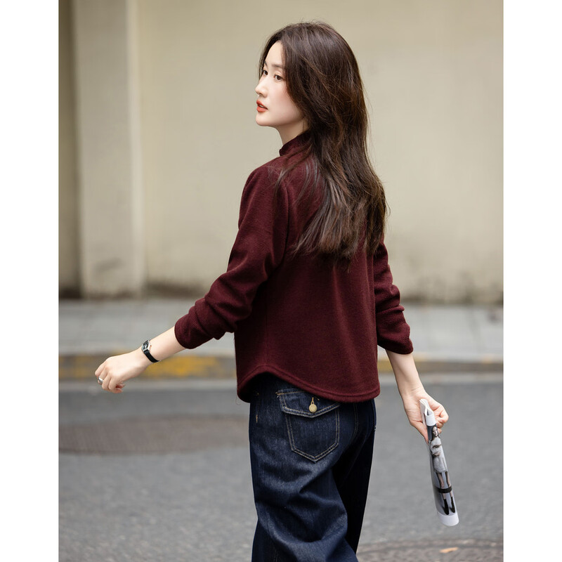 De Mana intellectual wear autumn Korean style urban stand collar zipper long sleeve loose small light women's jacket