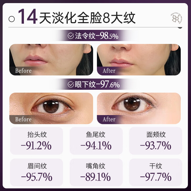 Translucent Collagen Anti-wrinkle Firming Second-Pulse Essence Anti-aging Brightening Anti-Yellowing Antioxidant Snake Venom-like Peptide Removes Nasal Folds