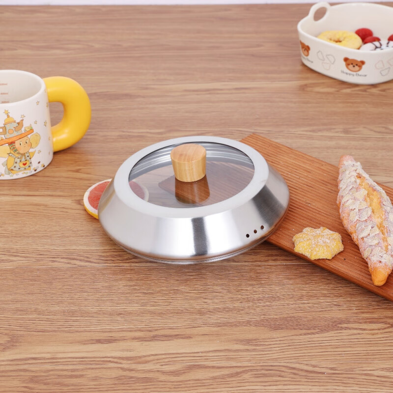 ZWILLING German quality snow flat pot lid, wok stew pot lid, thickened 16cm 18 milk pot small pot lid tempered glass lid 16CM with solid wood anti-scald handle_Please measure the inner diameter of the pot mouth