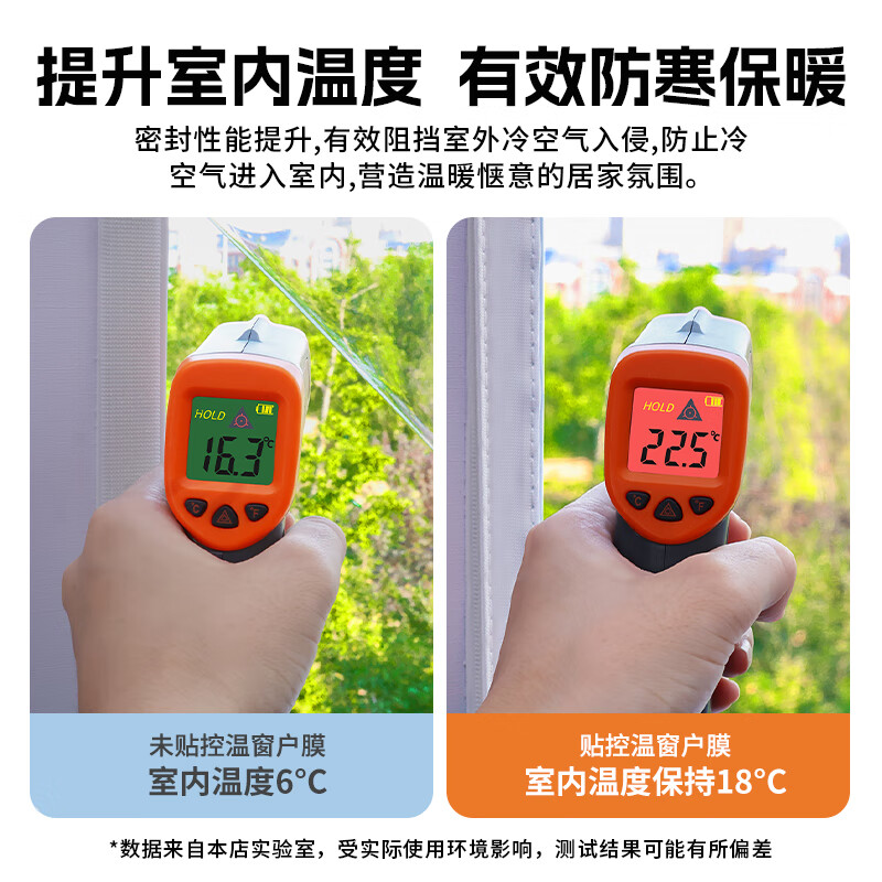 Mandelai window windproof and thermal insulation film, window sealing plastic film, air leakage artifact, windproof, cold-proof and warm, fully enclosed sealed plastic cloth thermal insulation film, double layer thickening, rural winter 1.8*2.5m