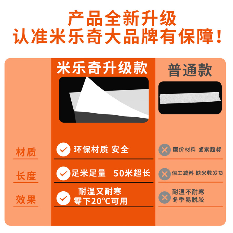 Mileqi windproof tape for door and window gaps without leaving any glue to seal the window artifact. Winter seal strip to prevent wind leakage and warm film. Seamless waterproof and cold-proof film. 50mm wide * 50 meters long. Silver 1 roll.