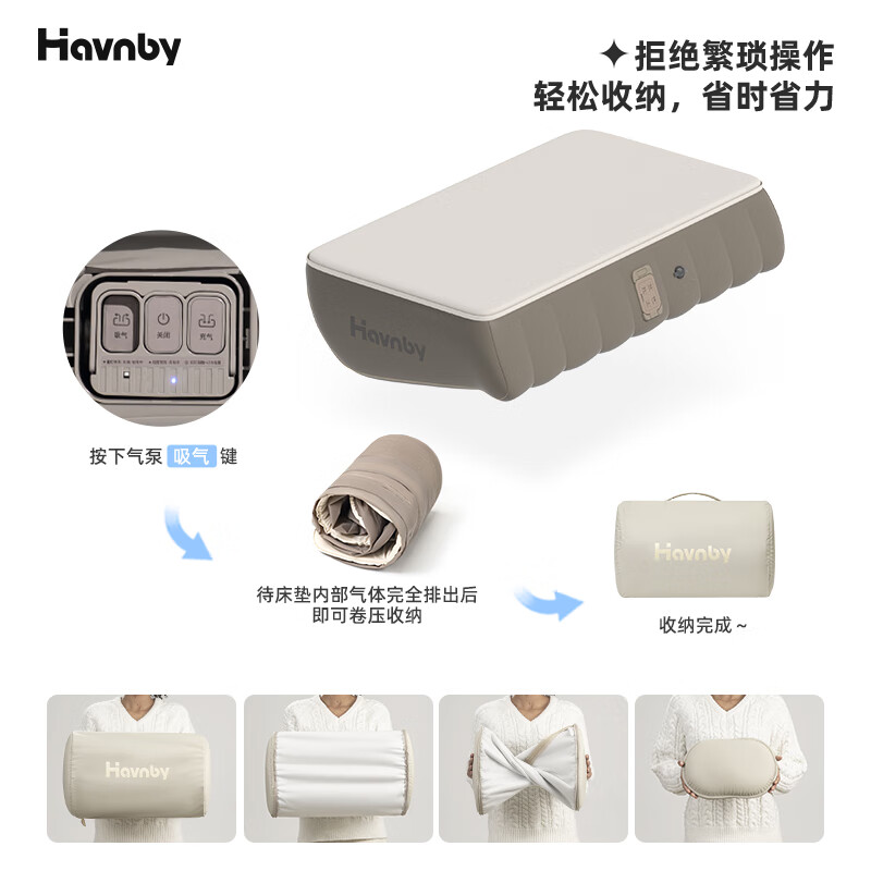 Havnby Anwen white suitable for asking the world M7M8M9 car rear inflatable single mattress self-driving travel sleeping air mattress