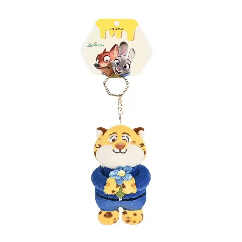 Disney Genuinely Authorized Zootopia Spring Series Judy Nick Leopard Police Officer Lightning Plush Pendant 13cm Disney Zootopia Lightning Flower Pendant Genuinely Authorized + Anti-Counterfeiting Label