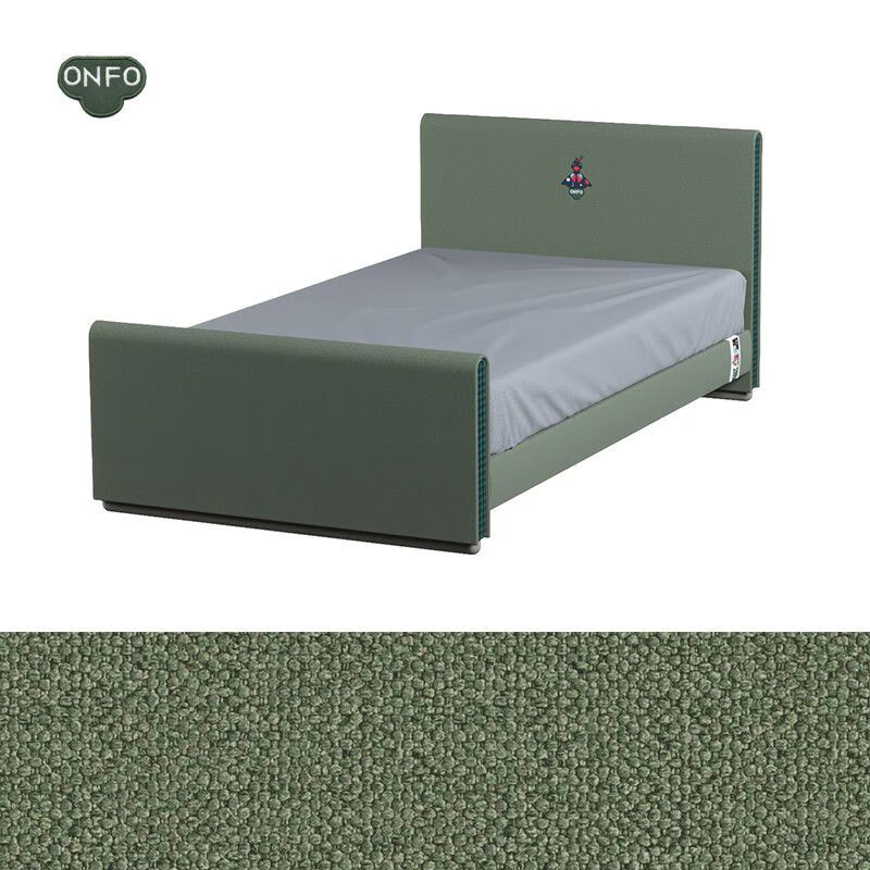 Yusenyi ONFO Tantan children's bed girls teen bed boys 1.5 meters children's room furniture fabric bed 12 meters double bed fluorite green-easy to clean fabric-mattress bedding not included 1800mm*2000mm without