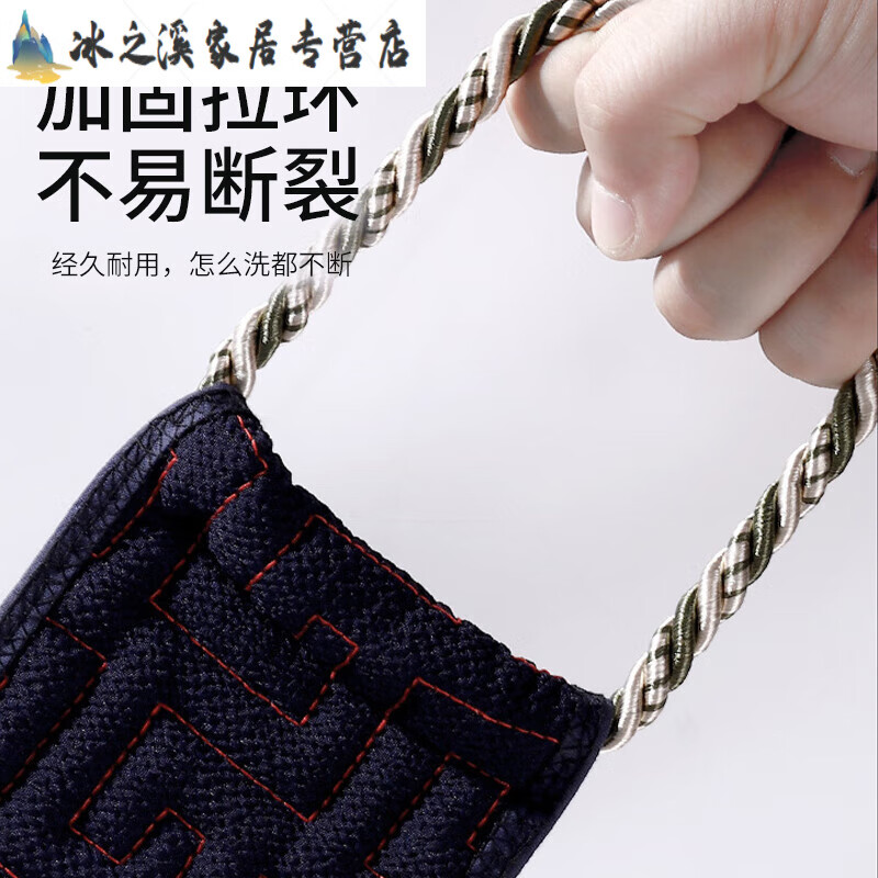 Men's bath towel, long strip of back rub, no need to ask for help, powerful mud rub artifact for home bathing and back rub, double-sided thickness pull ring, upgraded, not easy to break, black