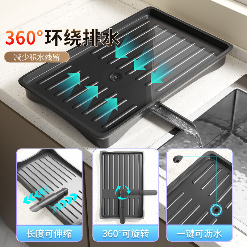 Best helper Nicholas Tse recommends stainless steel dish rack kitchen drain basket storage basket integrated drain rack household artifact