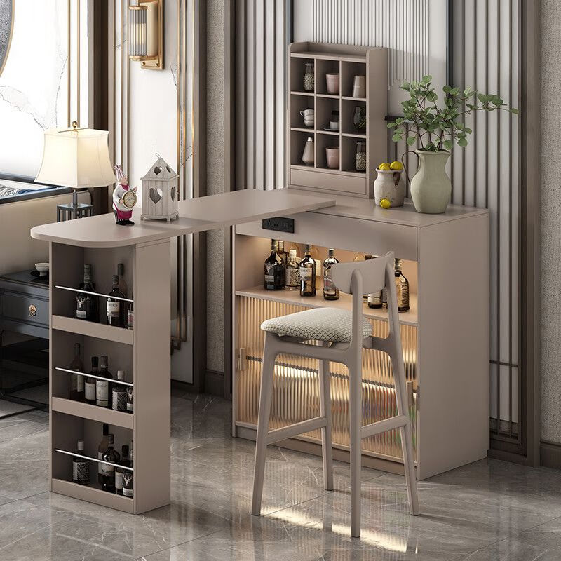 Mikeyou bar counter black cream style home island dining table living room balcony partition cabinet sofa side cabinet small apartment sideboard installation included light luxury black bar counter