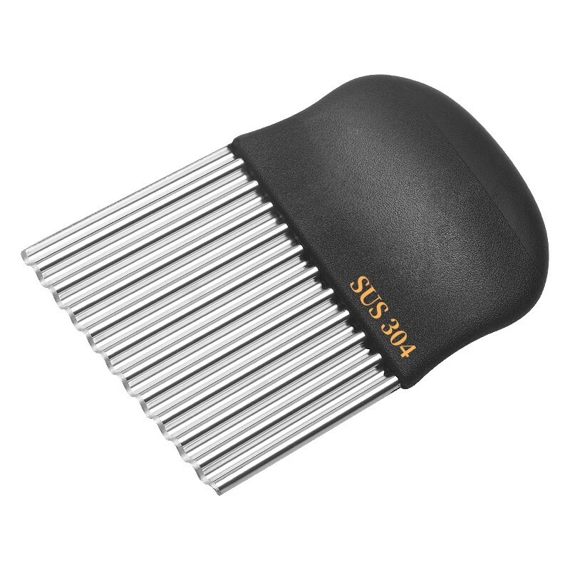 Langya Potato Wave Knife Corrugated Knife 304 Stainless Steel Vegetable Cutting Artifact Multifunctional New Potato Chip Cutting Flower Knife Deep Grain Wave Knife 1 piece 304 Stainless Steel _Thickened