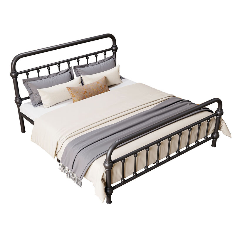 Yusenyi Iron Bed Double Bed Household 15 Meter Iron Bed Frame Single Bed Modern Simple 18 Meter Rental House Shanghai Iron Frame Bed Same Day Delivery and Installation in Shanghai City Aisha Black Bed Frame 1500mm*2000mm Frame Structure