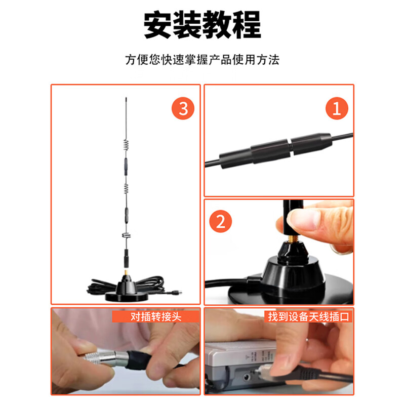 Fengyingzi radio antenna external SDR signal enhancement car shortwave FM AFM full-band receiving amplifier antenna FM lantern head 5 meters FYZ-TX-SYV211