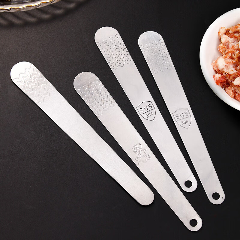 The central shopkeeper's filling spoon is a stainless steel dumpling artifact, wonton dumpling tool, stuffing stirring spoon, household stuffing scooping device, small dumpling maker