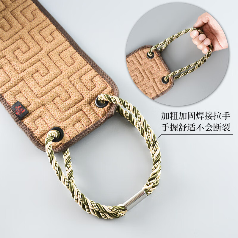 Shijanu widened bath towel for men, strong mud removal, coarse sand strip, home use, widened 14CM, thick and fine double sand, lengthened and thickened - coffee color, 1 meter long, wide