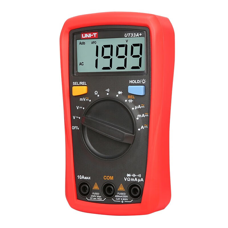 UNI-T multimeter high-precision electrician special multimeter intelligent anti-burn digital multimeter household ammeter digital display UT33A+ capacitance measurement / automatic range