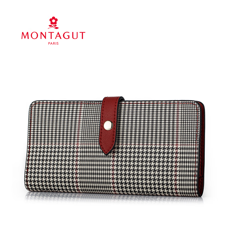 Montagut Wallet Women's Long Multifunctional Versatile Women's Personalized Clutch Two-fold Women's Premium Card Holder Gray R2512541531