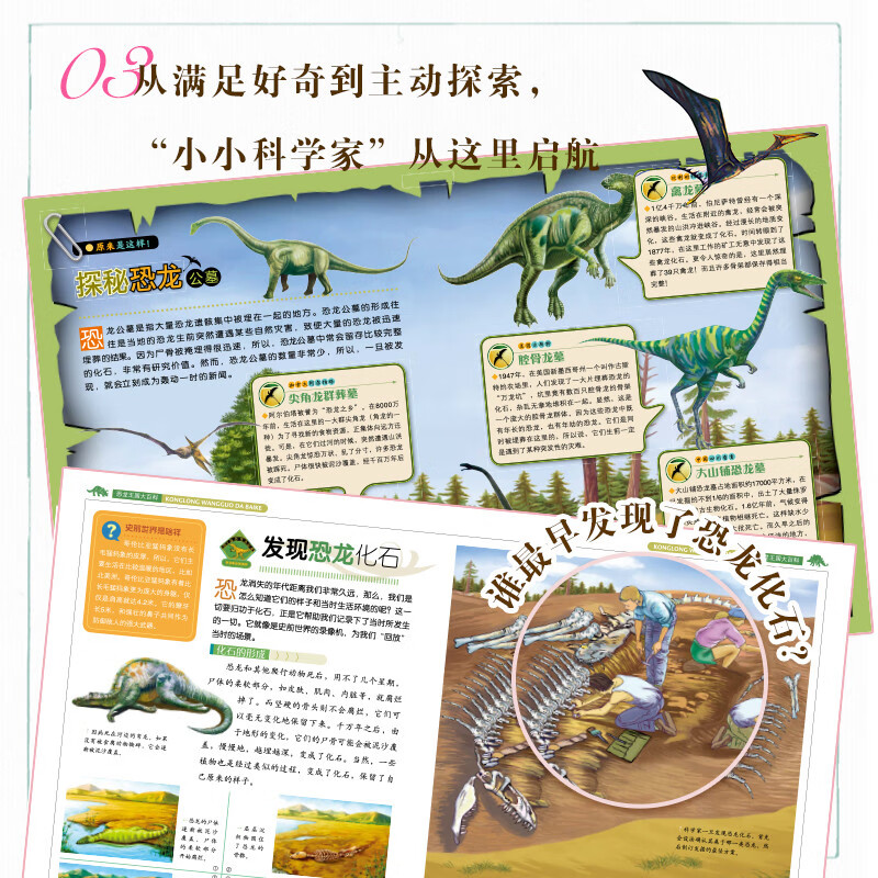 Dinosaur Kingdom Encyclopedia Cai Shu Fang Student Extracurricular Readings Full Color Hardcover