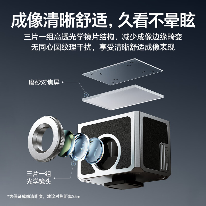 Ulanzi excellent basket VF01 waist-level viewfinder camera high light transmittance multi-focal section cold shoe installation plug and play suitable for Canon, Fuji, Sony, Conn, Panasonic, Ricoh, silver