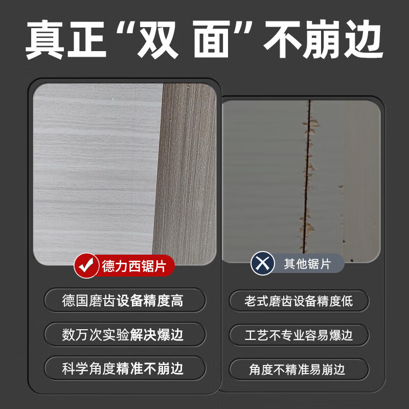 Delixi Electric woodworking saw blade paint-free board cutting tile glass marble alloy saw blade sharp and durable nail-resistant wood wear-resistant 4-inch 50-tooth with silencer hole (1 piece)