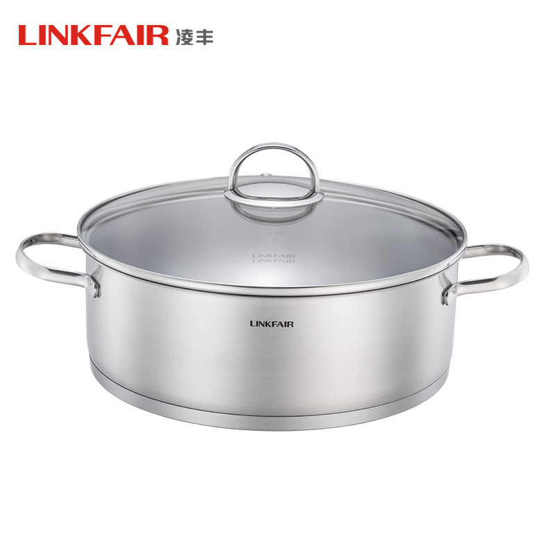 Lingfeng (LINKFAIR) 304 stainless steel hot pot uncoated hot pot basin Gangjue series induction cooker gas stove universal 26cm