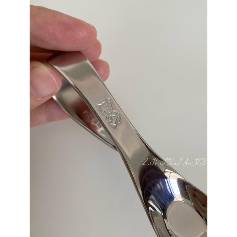 Qingyan Haolong Fat Donglai's same 316 stainless steel training spoon Fam flat replacement deepens children's independent eating fork spoon sweetness 316 stainless steel spoon + fork + storage box